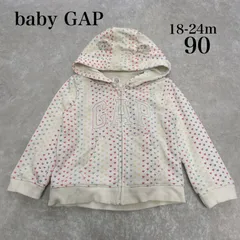 【baby GAP】ベイビーギャップ ハート柄 ジップアップパーカー 18-24m クマ耳