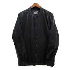 ラトルトラップ RATTLE TRAP ジャガード シャツ ブルゾン シャドーストライプ ブラック 黒 M M0511FBC203のサムネイル
