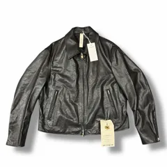 参考上代143000円 未使用 SHINYAKOZUKA 25SS RIDER AS CANVAS シングルライダースレザージャケット シンヤコヅカ 2501SK10 ブラック S （12090M）
