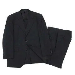 ダーバン DURBAN MONSOON グレンチェック スーツ セットアップ 2B ジャケット パンツ 黒 ブラック 96AB5