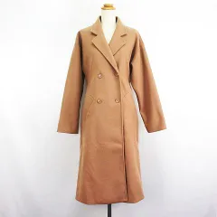 レイカズン Ray cassin チェスターコート アウター 長袖 ロング丈 ダブル メルトン M ブラウン ※EKM