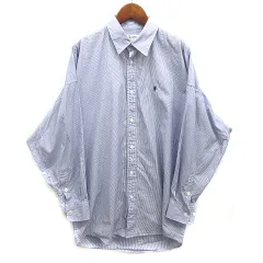 ジムフレックス Gymphlex レギュラーカラー マルチストライプ ワイド シャツ 長袖 GY-B0105 MUL 2022SS ブルー ホワイト 青 白 12のサムネイル