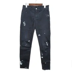 リサウンドクロージング RESOUND CLOTHING ブラインド トラウザーズ パンツ スーパータイトテーパード ペイント USED加工 Blind TROUSERS PT ネイビー 紺 2 RC5-ST-010のサムネイル