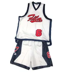 フィラ FILA バスケ バスケットボール ゲーム ユニフォーム 上下 セットアップ シャツ パンツ 白 ホワイト S ヴィンテージ