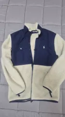 ポロラルフローレン ネイビー/アイボリー フリースジャケット (Mサイズ可)