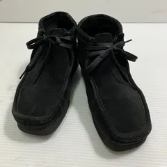 ◆ Clarks クラークス ブーツ スウェードブーツ ショート丈 ワラビーブーツ ブラック レースアップシューズ US9サイズ 中古品