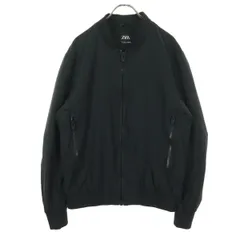美品 ZARA ザラ 長袖 MA-1タイプ ブルゾン S ブラック メンズ 古着