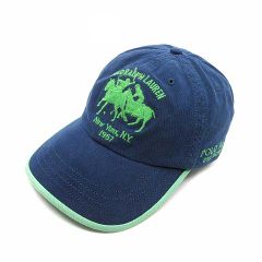 ポロ バイ ラルフローレン Polo by Ralph Lauren キャップ 帽子 コットン ロゴ刺繍 ナンバー ネイビー グリーン 紺 緑