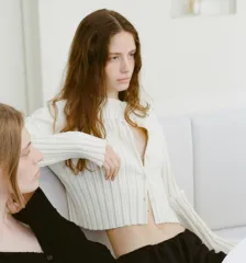 르917 ミリ 립 ニット カーディガン アイボリー 出品