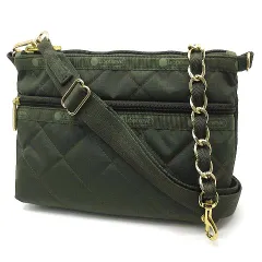 レスポートサック LesportSAC チェーン キルト 2WAY クラッチ バッグ ポーチ CHAIN COSMETIC CLUTCH ダークオリーブ