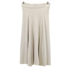 Mila Owen ミラオーウェン ニット ロングスカート 0 ベージュ レディース 古着