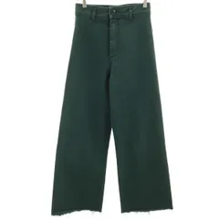 ZARA ザラ ハイウエスト ワイドパンツ 4 グリーン レディース 古着