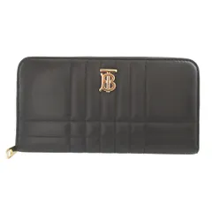 未使用 バーバリー ローラ 8062340 TBロゴ レザー ブラック 黒 ラウンドファスナー長財布 財布 1110 BURBERRY