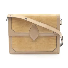 イヴ・サンローラン YVES SAINT LAURENT ショルダーバッグ カサンドラ ベージュ エキゾチックレザー レザー カサンドラロゴ ショルダー レディース Used B