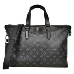 LOUIS VUITTON 루이비통 모노그램 이클립스 익스플로러 브리프케이스 숄더백 M40566 F 블랙/다크 그레이 맨즈