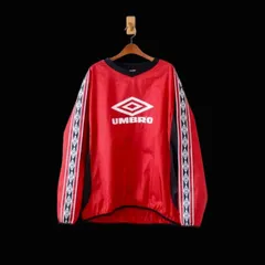 UMBRO アンブロ プルオーバーカットソー ピステ 赤 O-XO （w-3620212）
