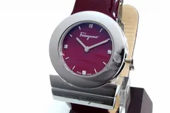 【225424】Salvatore Ferragamo サルヴァトーレフェラガモ  【電池あり 稼働品】 ガンチーニ　4Pダイヤ　クォーツ　レディース腕時計 F56のサムネイル
