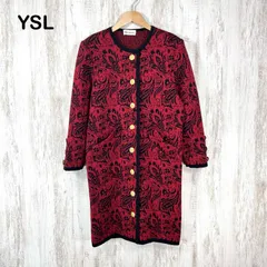 ✿YSLイヴサンローラン WOOLニット金ボタンカーディガン美品✿ 2026年最新】サンローラン カーディガン 金ボタンの人気アイテム