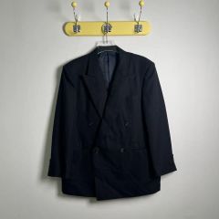 バーバリー ロンドン ブラック ストライプ ダブル ブレスト ブレザー