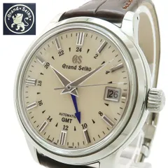 Grand Seiko エレガンスコレクション SBGM221 メカニカルGMT 9S66-00A0 メンズ SS 革ベルト 裏スケ 自動巻 セイコーにてコンプリートサービス実施 ベルト交換済 美品 グランドセイコー ◆送料込◆質屋-11840のサムネイル