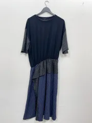 美品 loaf ロフ オズモーシス ドッキング ワンピース sizeF/紺 青 ■◆レディース