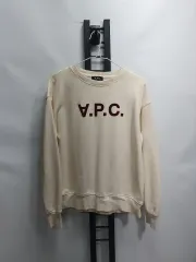 A.P.C. アーペーセー スウェット VPC ツアーベルベット ロゴ スウェットシャツ アイボリー m