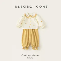 【子供服】女の子長袖セットアップ春新作キッズ2点セット