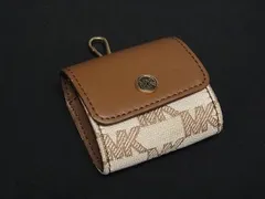 ■美品■ MICHAEL KORS マイケルコース MK柄 キャンバス×レザー AirPodsケース エアポッズケース レディース  ブラウン系 DM5343