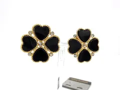 ■美品■ PIERRE BALMAIN ピエールバルマン クリップ式 イヤリング アクセサリー レディース ゴールド系×ブラック系 DM5379のサムネイル