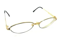 YVESSAINTLAURENT イヴサンローラン 度入り メガネ 眼鏡 めがね メンズ レディース ブラック系×ゴールド系 DM5729