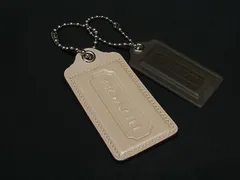 ■極美品■ COACH コーチ キーホルダー キーチャーム バッグチャーム ベージュ系×クリアグレージュ系 DM4797