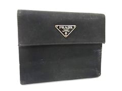 PRADA プラダ テスートナイロン 三つ折り 財布 ウォレット 札入れ 小銭入れ カード入れ メンズ レディース ブラック系 DM5970