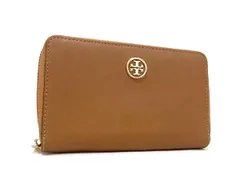 TORY BURCH トリーバーチ ロビンソン レザー ラウンドファスナー 長財布 ウォレット札入れ 小銭入れ レディース ブラウン系 DM5903