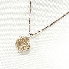新品pt900イエローダイヤモンドペンダントネックレス鑑別付 - メルカリ