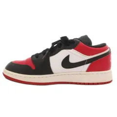 ナイキ NIKE エアジョーダン 1 ロー AIR JORDAN 1 LOW GS  ローカットスニーカー シューズ 553560-612 レザー 23cm 赤 レッド 黒 ブラック /GV ■GY18