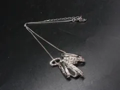 ■美品■ SWAROVSKI スワロフスキー クリスタル ネックレス ペンダント アクセサリー レディース シルバー系×クリア DM4936