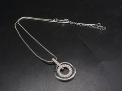 ■美品■ SWAROVSKI スワロフスキー クリスタル ネックレス ペンダント アクセサリー レディース シルバー系 DM4963