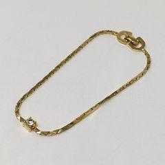 希少 ディオール Dior ラインストーン バングル ブレスレット 喜平