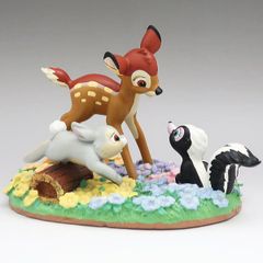 ディズニー バンビ とんすけ フラワー オルゴール スノーグローブ 4月