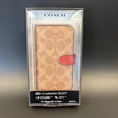 【未使用品】COACH コーチ iphone13mini 用ケース 手帳タイプ カバー シグネチャー coach 330-4