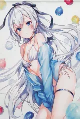 【中古】同人ポスター・タペストリー・カレンダー系 【オリジナル】白髪ポニテ娘のB2タペストリー(米白粕) C96/よびがっか!