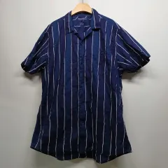 Tommy Hilfiger トミーヒルフィガー ストライプ 半袖 シャツ ネイビー サイズ：100, 105 レディース 夏