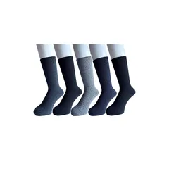 【新品】 靴下 メンズ あったか ビジネスソックス 毛混 リブ ソックス メンズ 保温 厚手 冬 25-27cm 5足組 (色はお任せ)