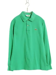 【お得なクーポン配布中!】 90s ラコステ 鹿の子 長袖 ポロシャツ メンズ S レディース М 古着 オールド 長袖シャツ ワンポイント コットン カットソー ワンポイント 