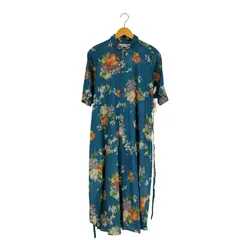 スーパーハッカ SUPER HAKKA 花柄 コットン シャツワンピース レディース 表記無 