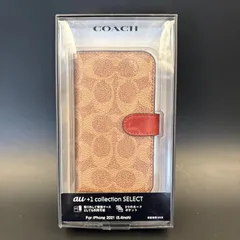【未使用品】COACH コーチ iphone13mini 用ケース 手帳タイプ カバー シグネチャー coach 330-8