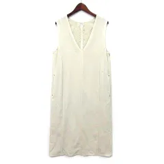 グリーンレーベルリラクシング ユナイテッドアローズ green label relaxing ワンピース ジャンパースカート ジャンスカ アイボリー