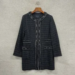 ヴィンテージ ロング ウール ツイード ジャケット 82 M14912