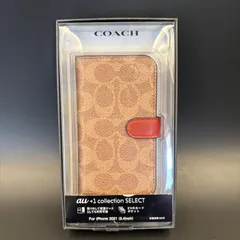 【未使用品】COACH コーチ iphone13mini 用ケース 手帳タイプ カバー シグネチャー coach 330-11
