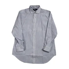 90s 00s Polo by Ralph Lauren ポロ ラルフローレン ESTATE ストライプ 長袖 ワイシャツ ドレスシャツ サイズ 42-84 /ブルー×ネイビー系 メンズ ビンテージ